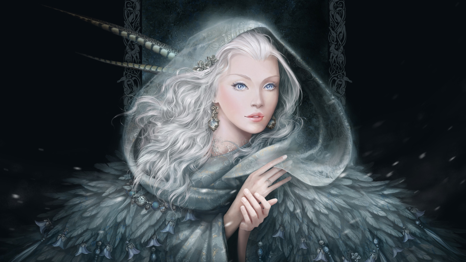 Sfondi White Fantasy Princess 1600x900