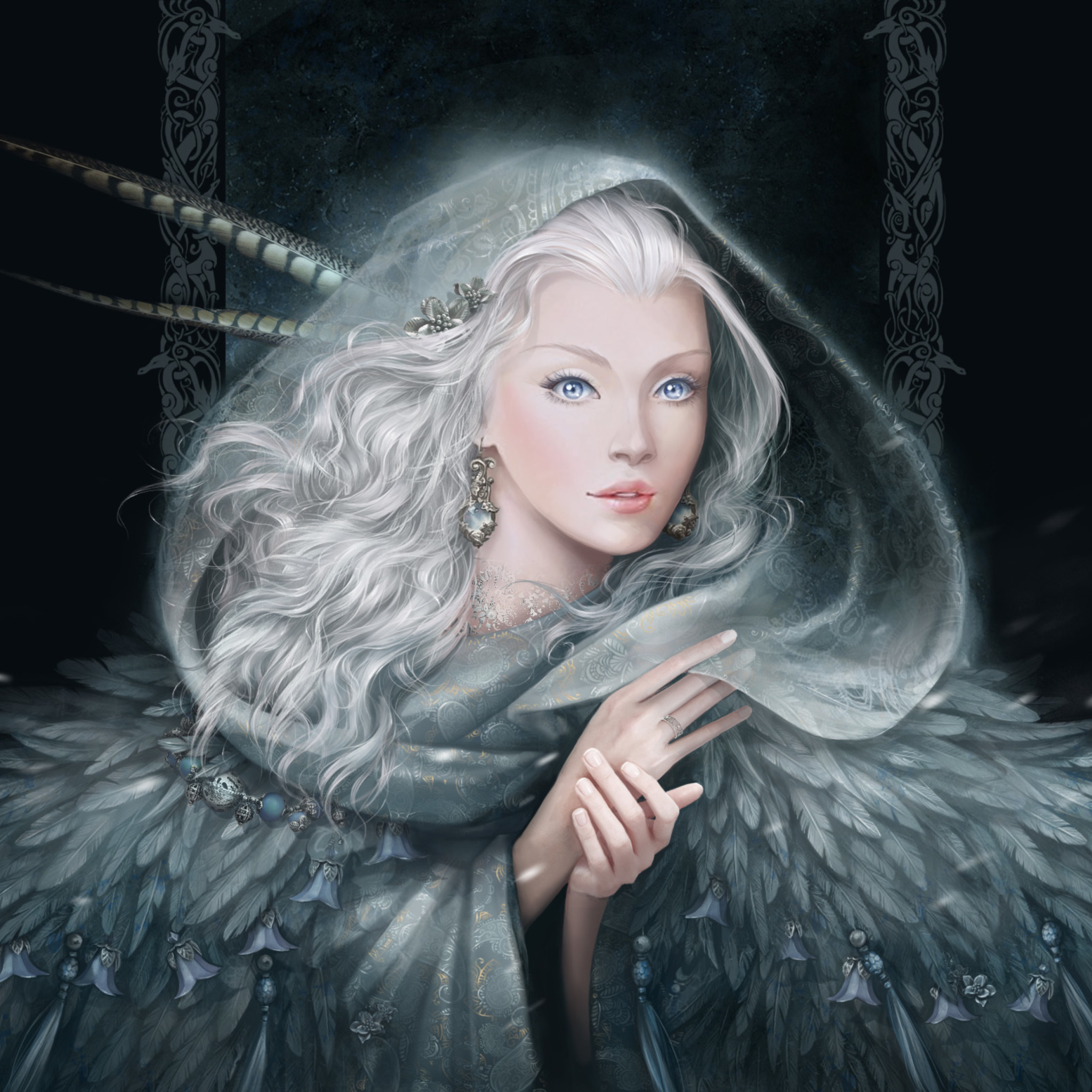 Das White Fantasy Princess Wallpaper 2048x2048