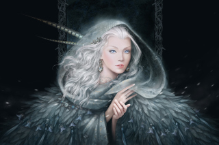 White Fantasy Princess Picture for Android, iPhone and iPad