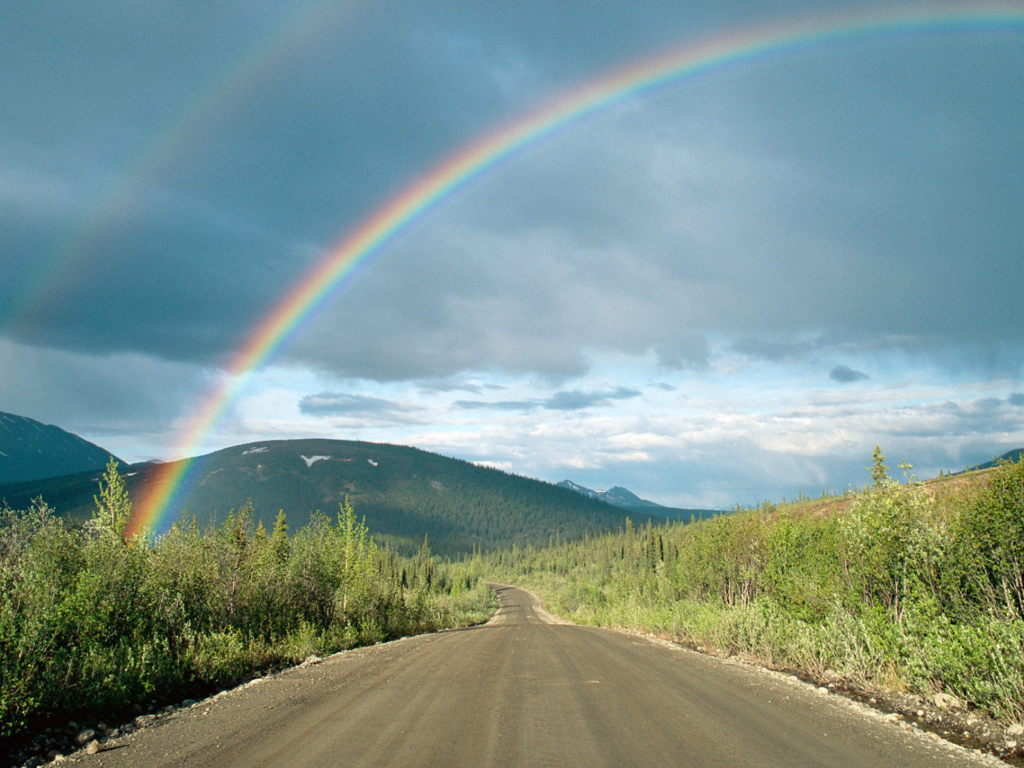 Das Rainbow In Alaska Wallpaper 1024x768