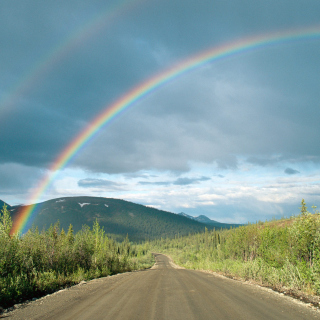 Kostenloses Rainbow In Alaska Wallpaper für 1024x1024