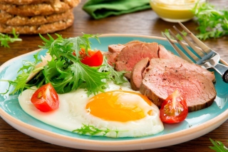 Free Scrambled eggs and ham Picture for Android, iPhone and iPad