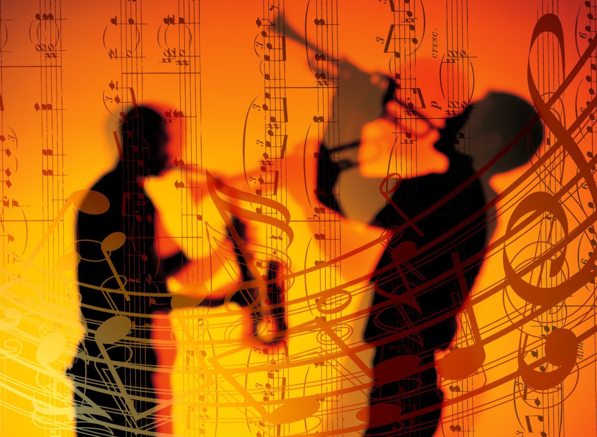 Das Jazz Duet Wallpaper 1920x1408