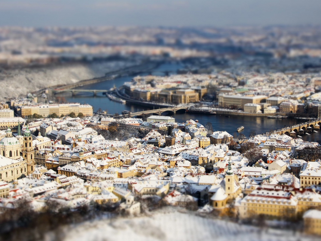 Das Panoramic View Of Prague Wallpaper 1024x768