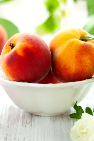 Nectarines and Peaches wallpaper 320x480