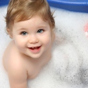 Cute Baby Taking Bath screenshot #1 128x128