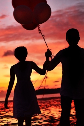 Romantic Silhouettes wallpaper 320x480