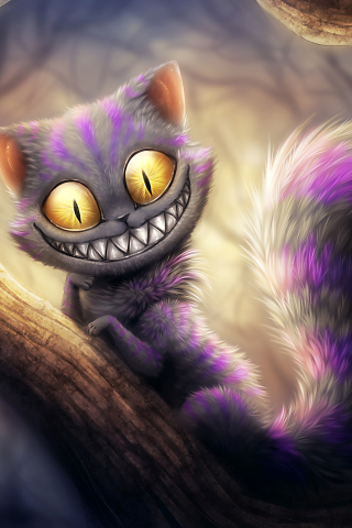 Fondo de pantalla Cheshire Cat 320x480