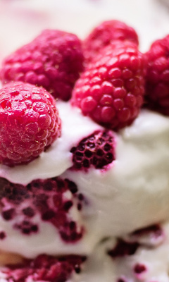 Das Raspberry Mousse Cake Wallpaper 240x400