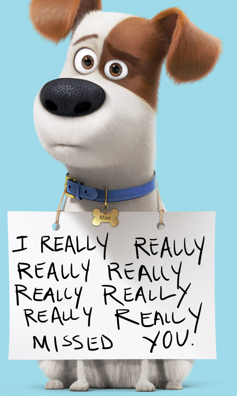 Обои Max from The Secret Life of Pets 768x1280