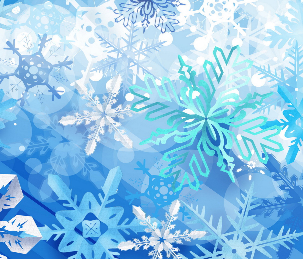Das Christmas Snowflakes Wallpaper 1200x1024