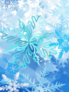 Das Christmas Snowflakes Wallpaper 240x320