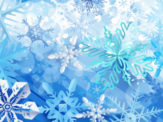 Das Christmas Snowflakes Wallpaper 320x240