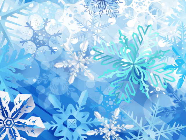 Fondo de pantalla Christmas Snowflakes 640x480