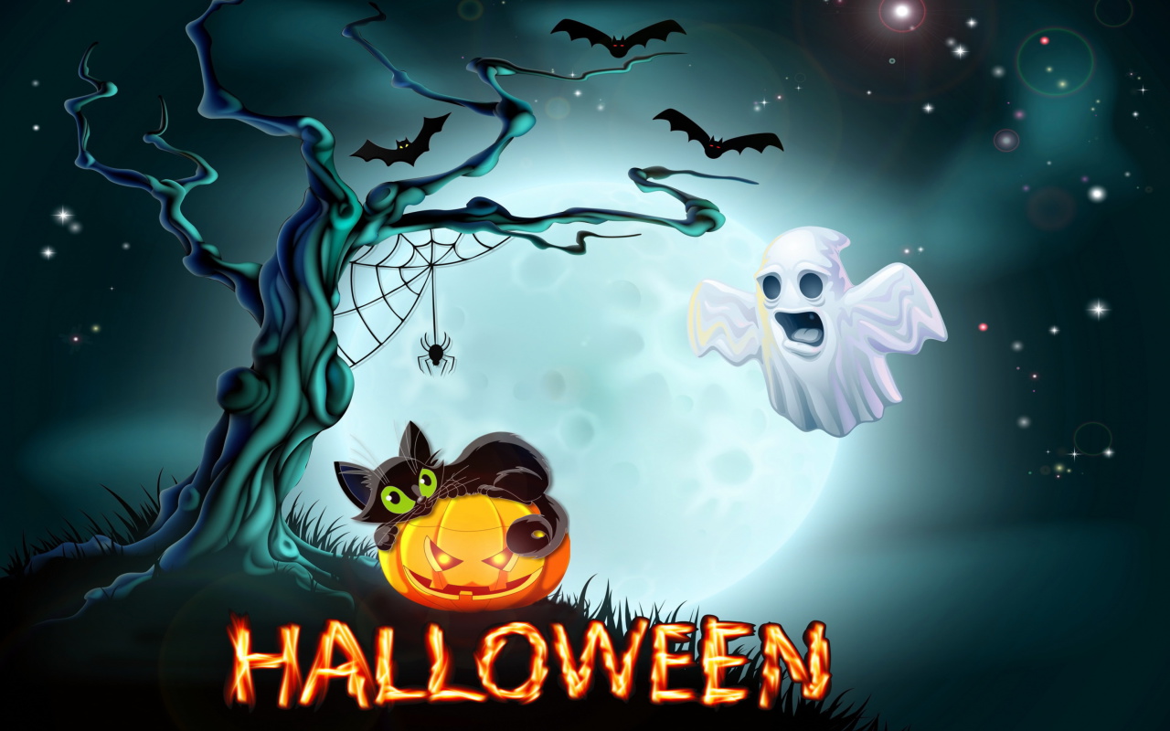 Fondo de pantalla Halloween Night 1280x800