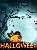 Fondo de pantalla Halloween Night 132x176
