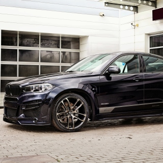 BMW X6 Black with Leather Seats - Obrázkek zdarma pro 208x208