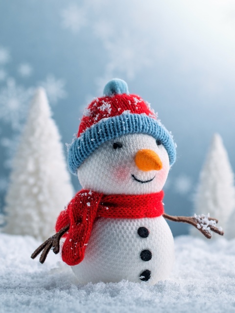 Snowman wallpaper 480x640