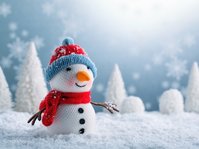 Snowman wallpaper 640x480