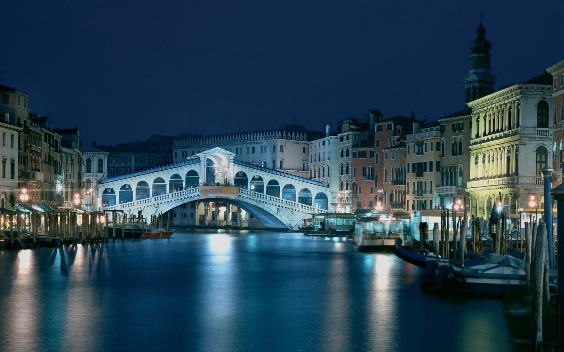 Night in Venice Grand Canal wallpaper 1920x1200