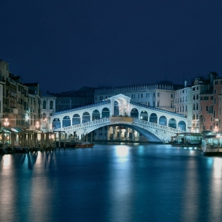 Kostenloses Night in Venice Grand Canal Wallpaper für 128x128