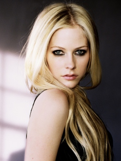 Обои Cute Blonde Avril Lavigne 240x320