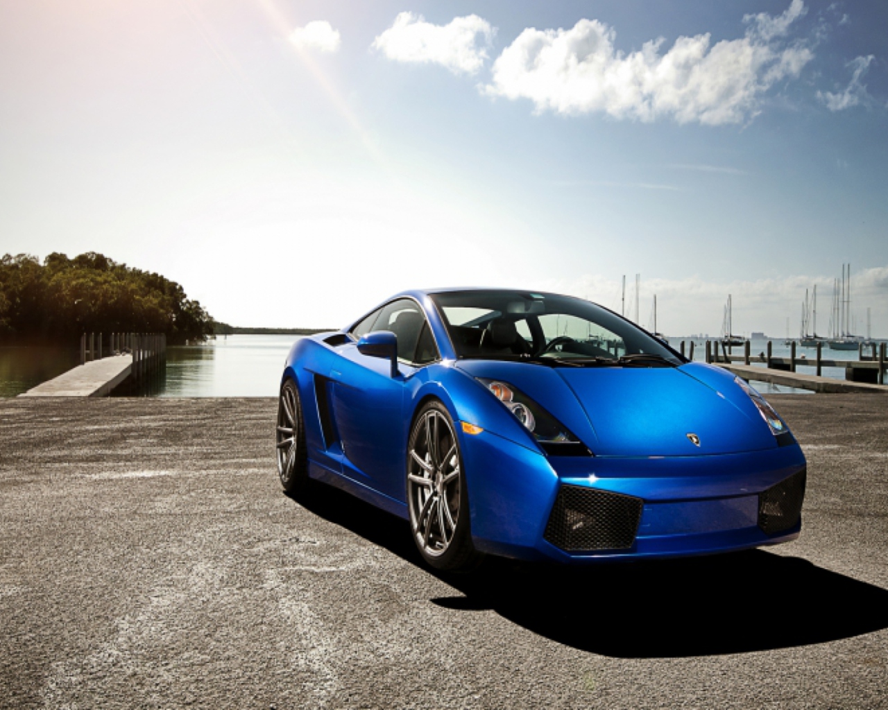 Screenshot №1 pro téma Blue Lamborghini 1280x1024