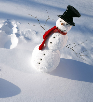 Kostenloses Happy Snowman Wallpaper für iPad mini