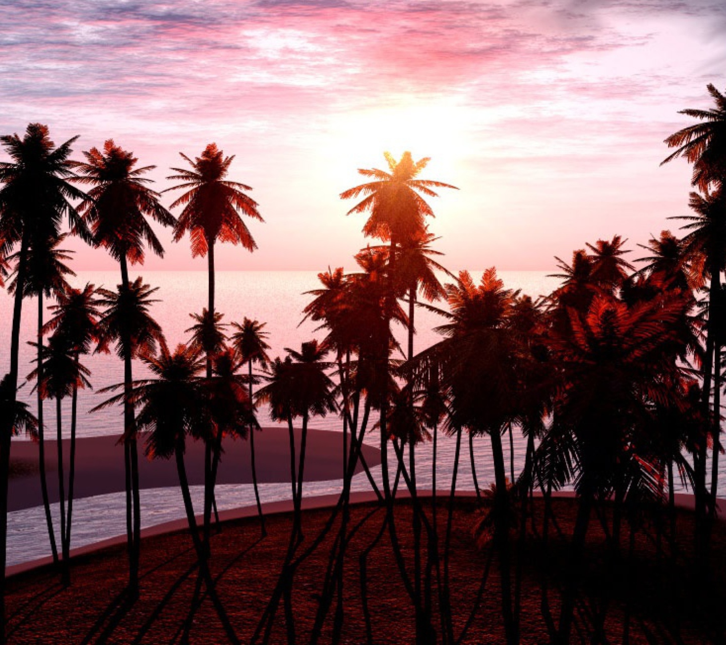 Screenshot №1 pro téma Jungle Sunset 1440x1280