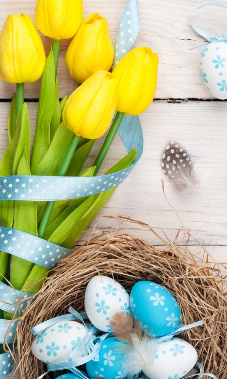 Sfondi Easter Spring Tulips 768x1280