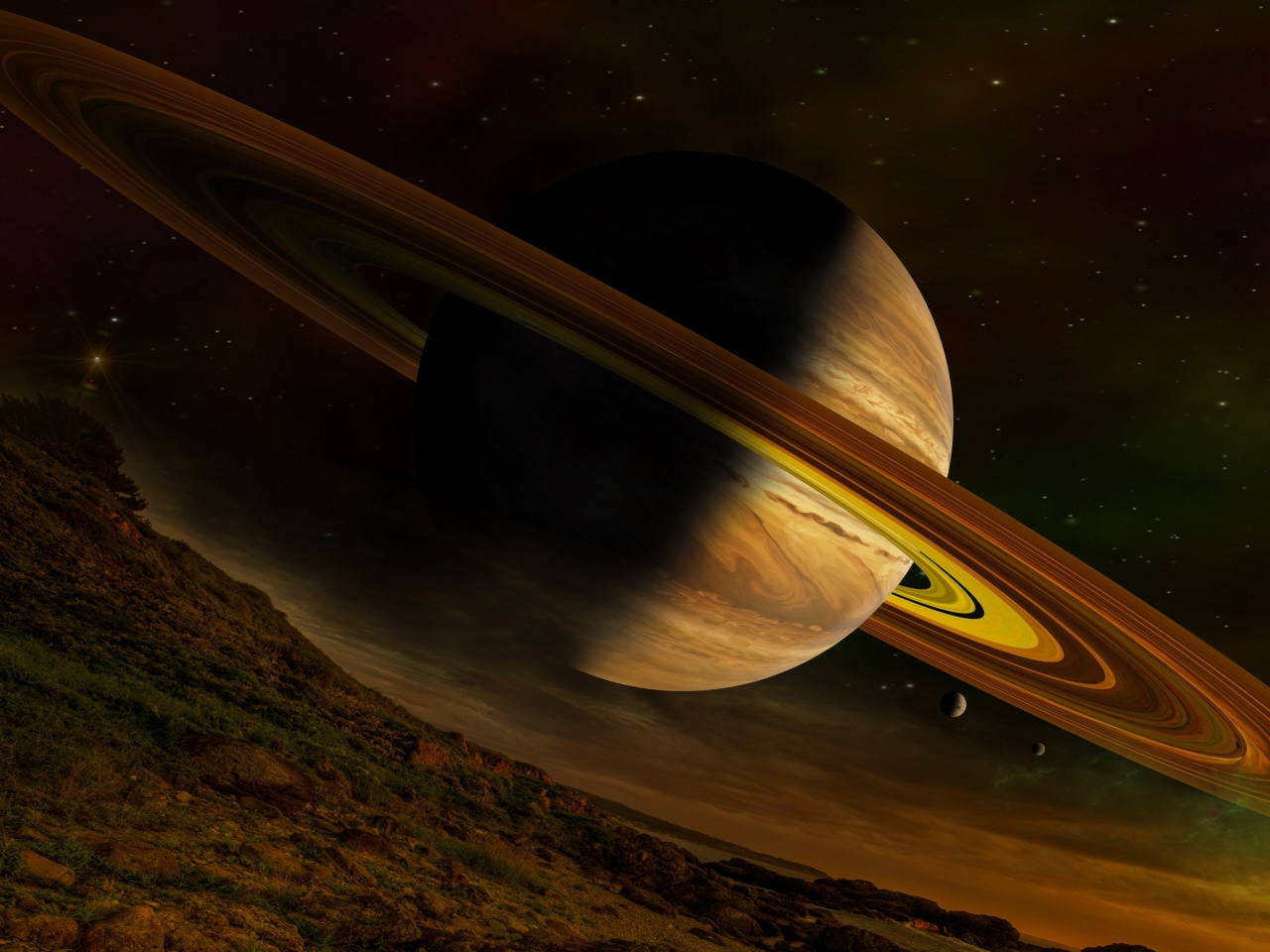 Planet Saturn wallpaper 1280x960