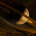 Fondo de pantalla Planet Saturn 128x128