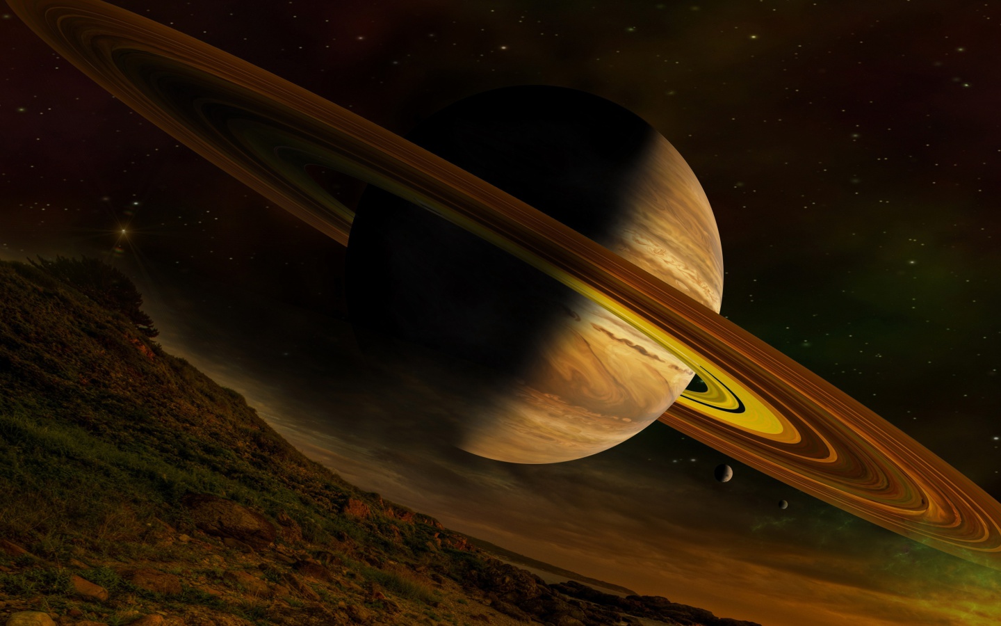 Screenshot №1 pro téma Planet Saturn 1440x900