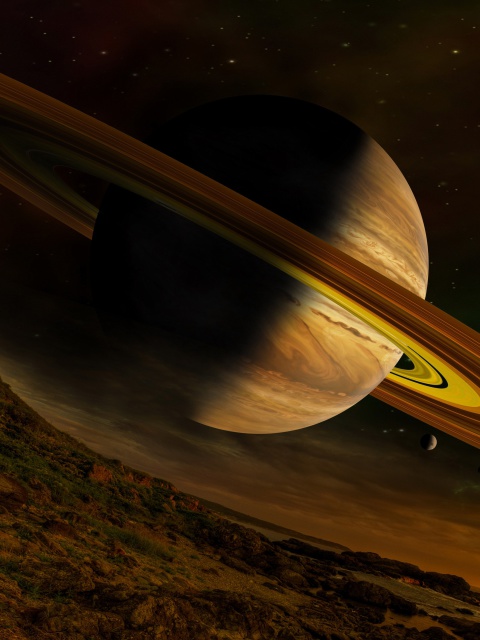Sfondi Planet Saturn 480x640