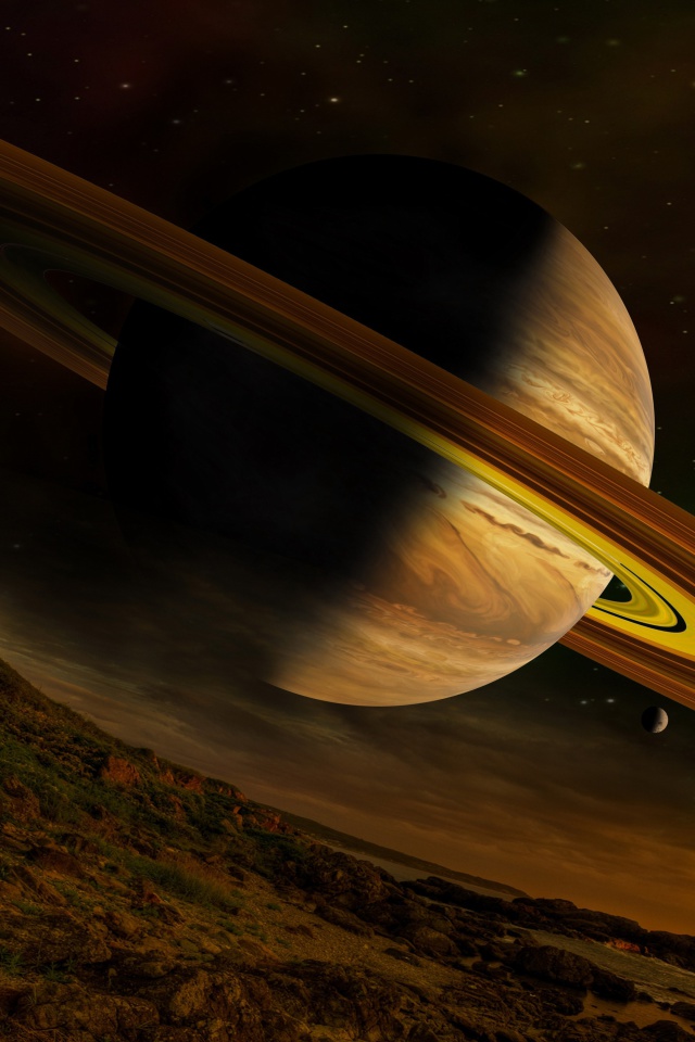 Обои Planet Saturn 640x960