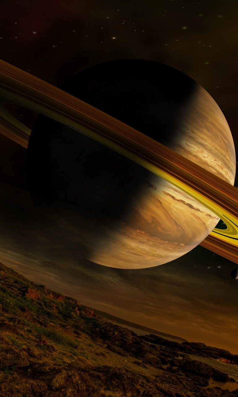 Обои Planet Saturn 768x1280