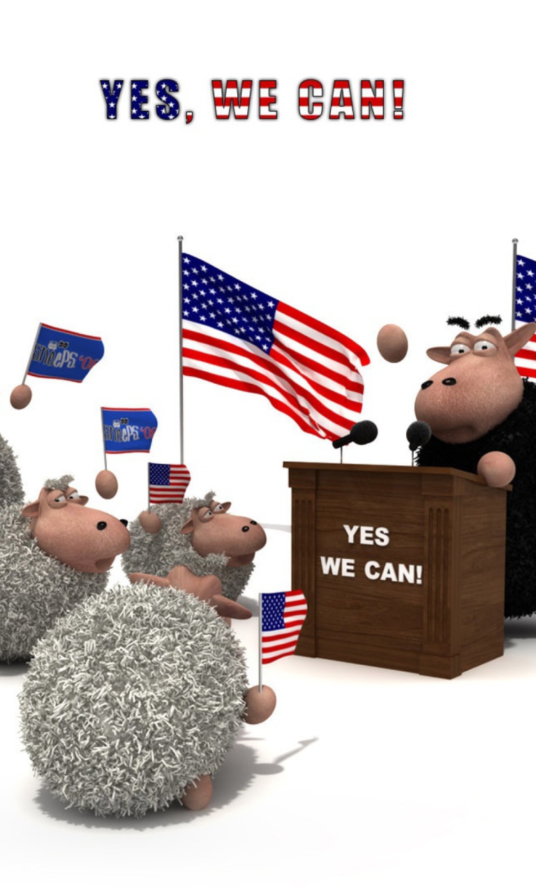 Yes We Can wallpaper 768x1280
