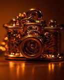 Sfondi Vintage Golden Camera 128x160
