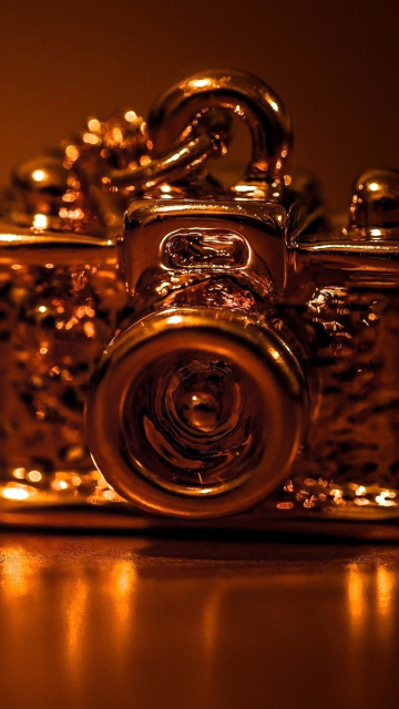 Das Vintage Golden Camera Wallpaper 360x640