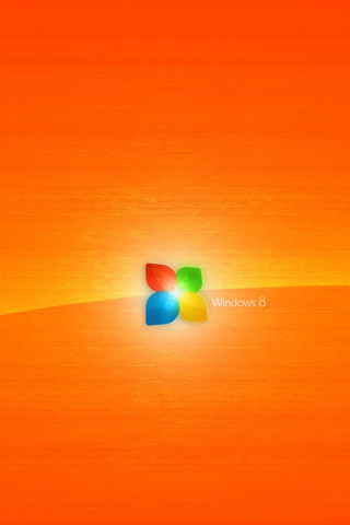 Das Windows 8 Orange Wallpaper 320x480
