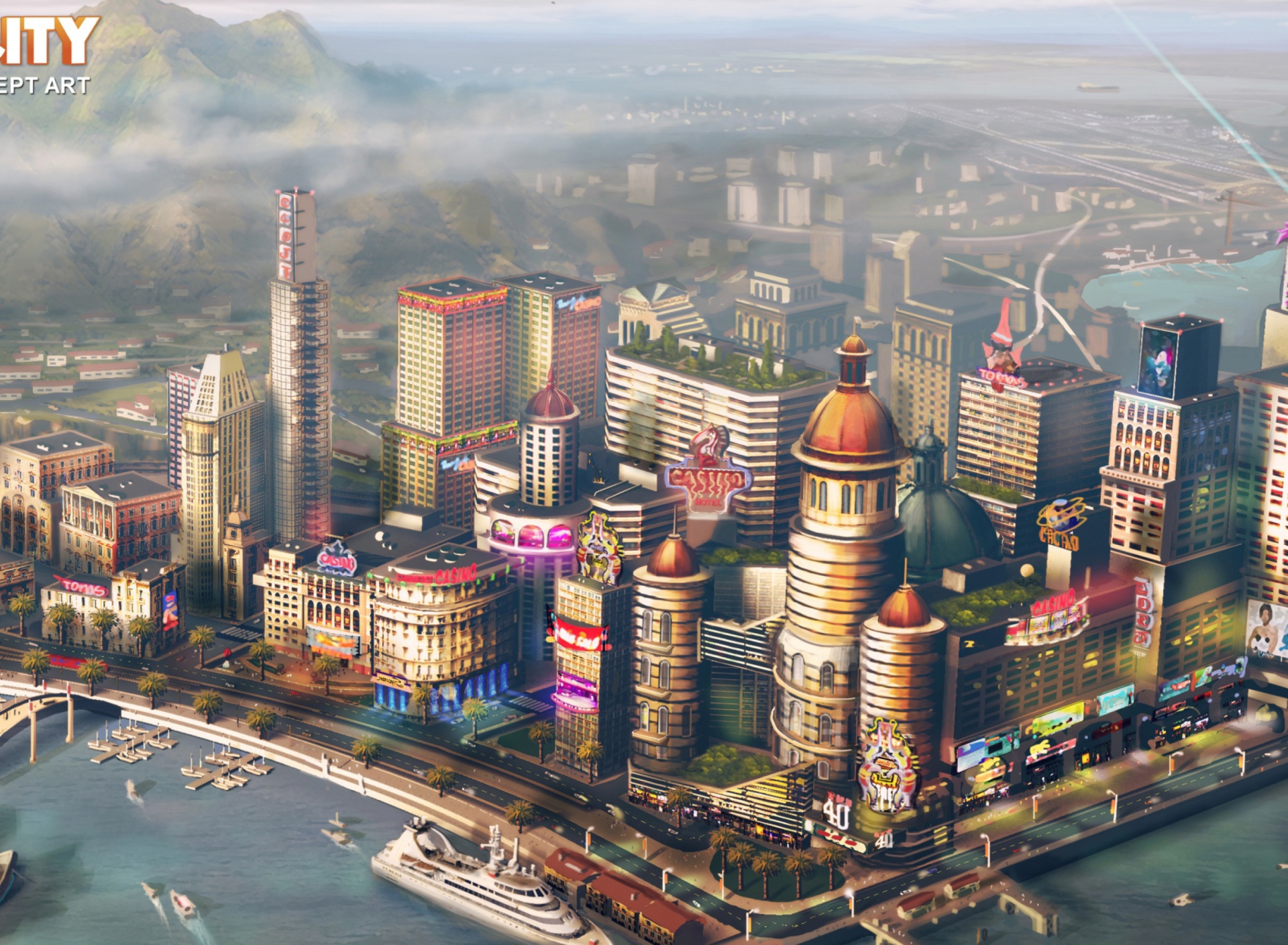 Sfondi 2013 Simcity Game Concept Art 1920x1408