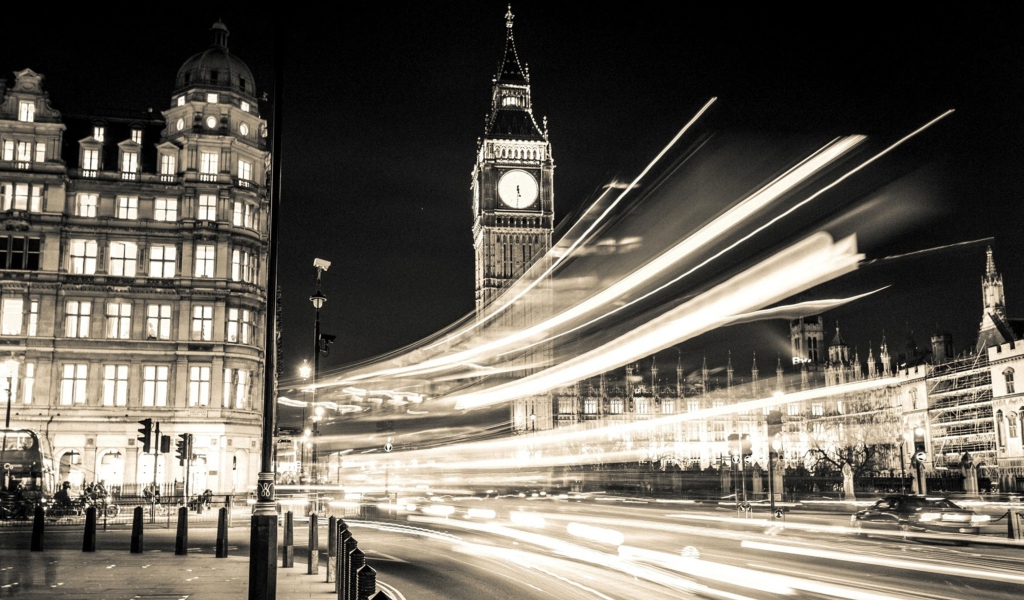 Screenshot №1 pro téma Big Ben London City Lights 1024x600