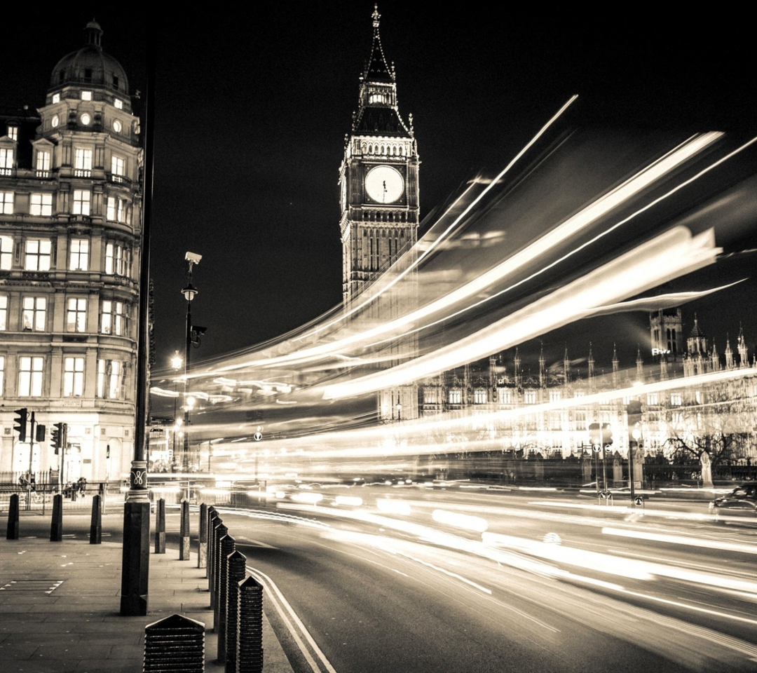 Das Big Ben London City Lights Wallpaper 1080x960