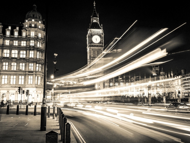 Fondo de pantalla Big Ben London City Lights 640x480