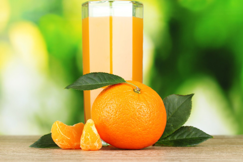 Sfondi Orange and Mandarin Juice 480x320