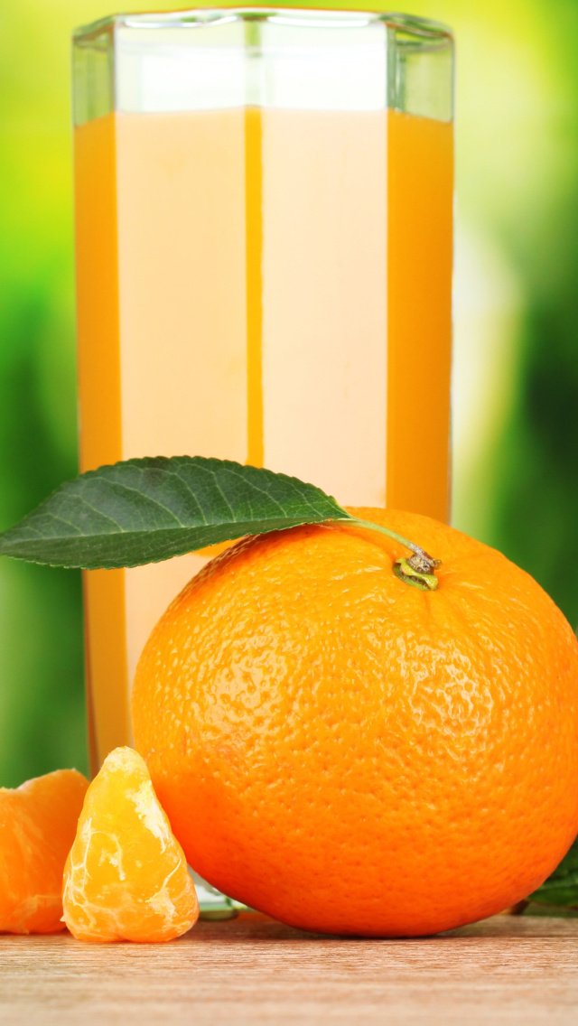 Fondo de pantalla Orange and Mandarin Juice 640x1136