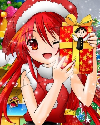 Christmas Anime girl - Obrázkek zdarma pro Nokia X1-00