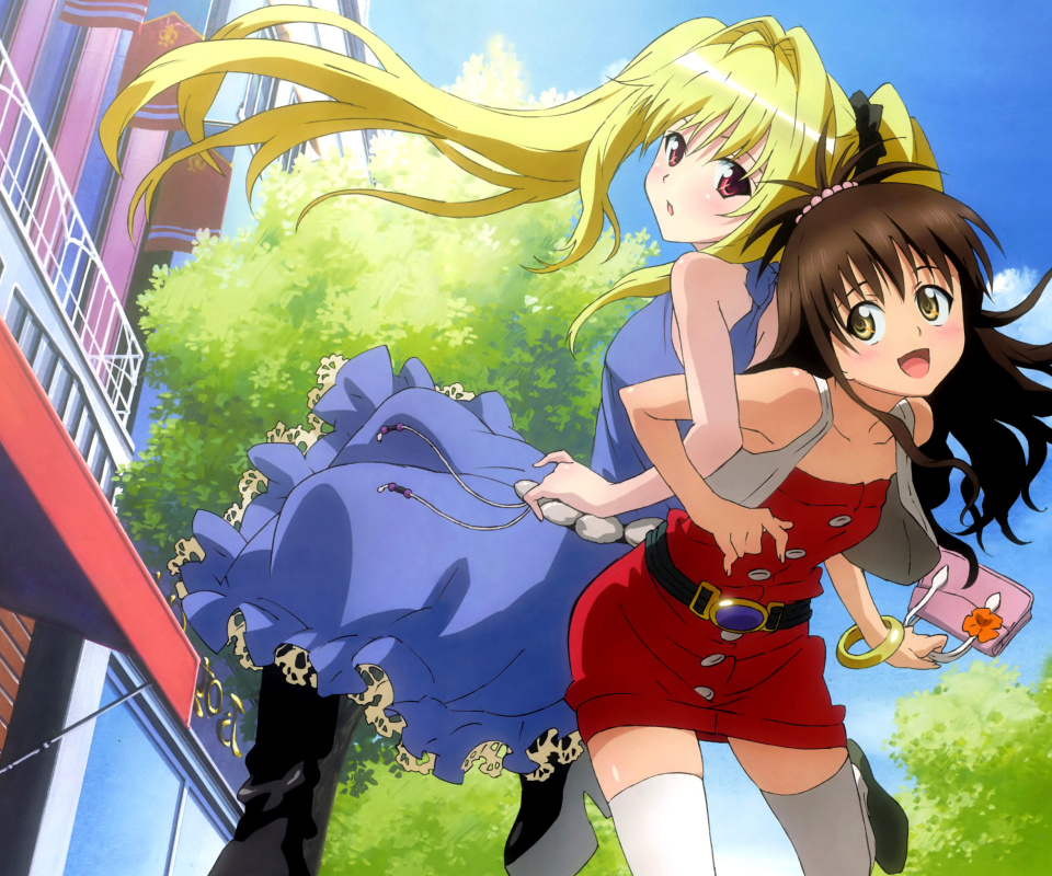 Das Mikan Yuuki and Konjiki no Yami from To Love Ru Anime Wallpaper 960x800