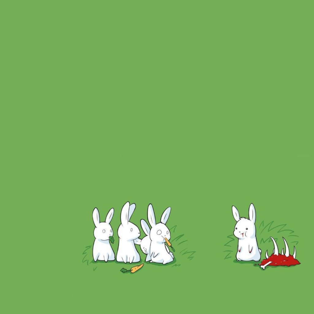 Fondo de pantalla Carnivorous Rabbit 1024x1024