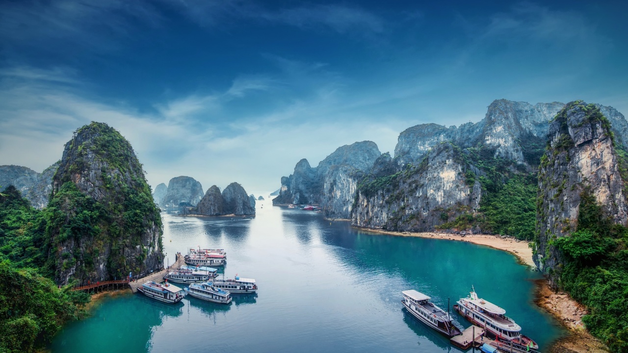 Das Hạ Long Bay Vietnam Attractions Wallpaper 1280x720